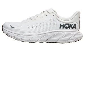 Hoka Arahi 7 Trainer in White and Light Gray